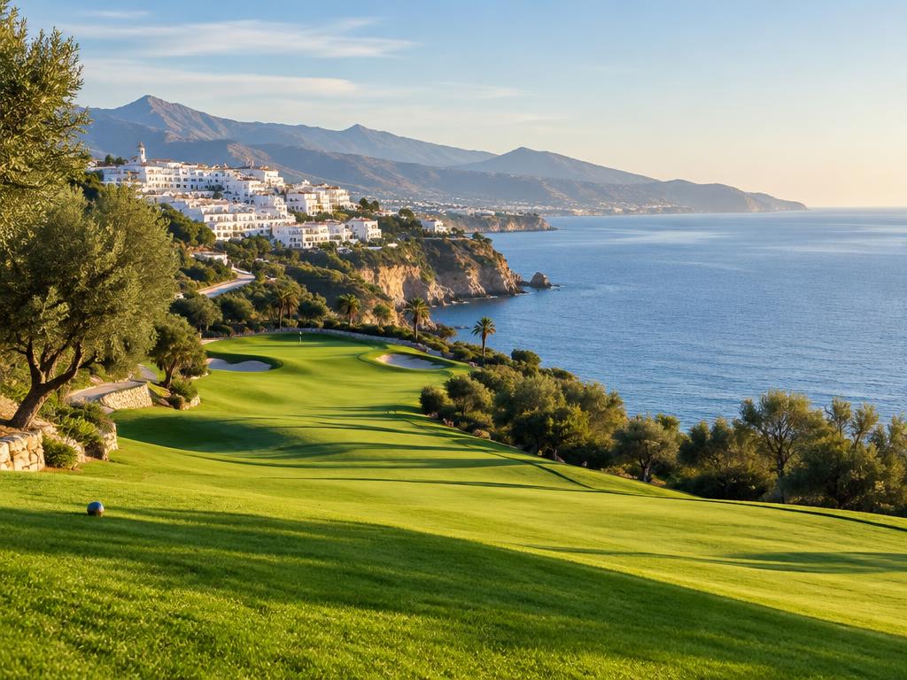 Golfbana vid Medelhavet